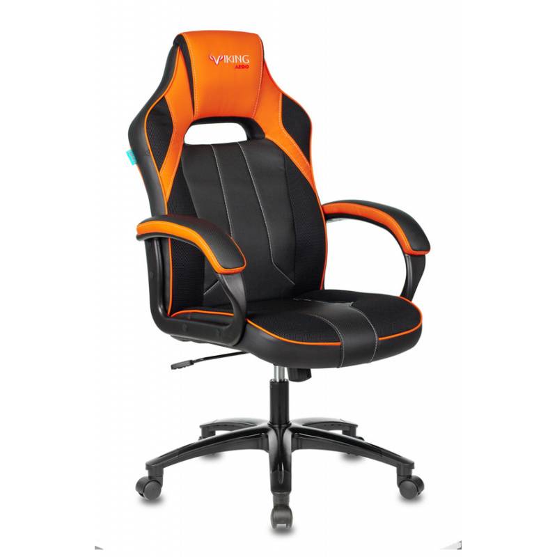 Кресло игровое Бюрократ VIKING 2 AERO ORANGE черный/оранжевый искусст.кожа/ткань главное фото