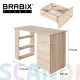 Стол письменный/компьютерный  "Scandi CD-016", 1100х500х750 мм, 4 ящика, дуб сонома, 641892, ЦБ013707-2. Фото товара с разных ракурсов.